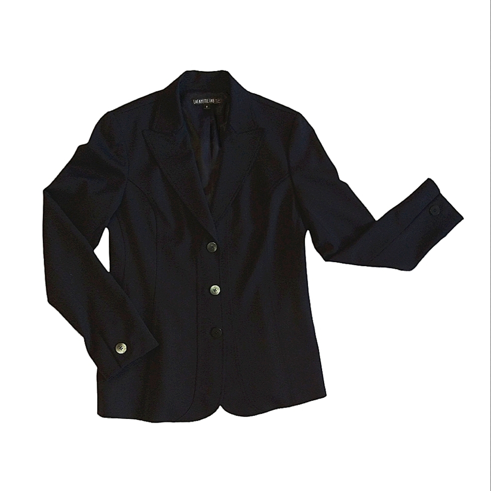 Lafayette 148 New York 3 button Virgin Wool Blazer Size 8